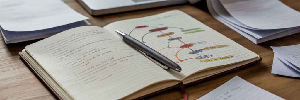 Organisation des idées et prise de notes pour préparer un oral en études de santé